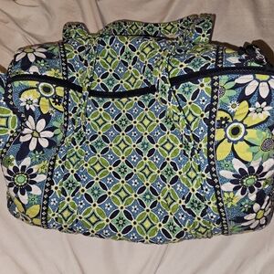 Vera Bradley Floral Quilted Bag - Blue and Green